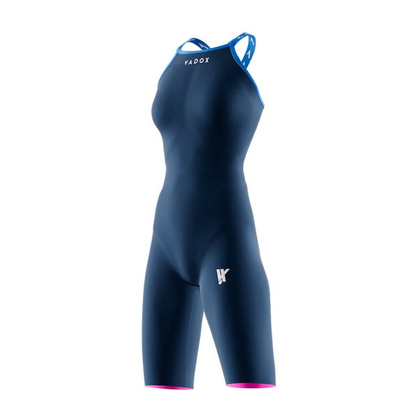 Traje de Baño de Competición Mujer Spartan Open Back NAVY Vadox
