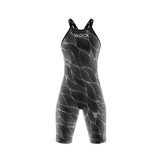 Traje de Baño de competición mujer F14 Closed Back Print Black Vadox