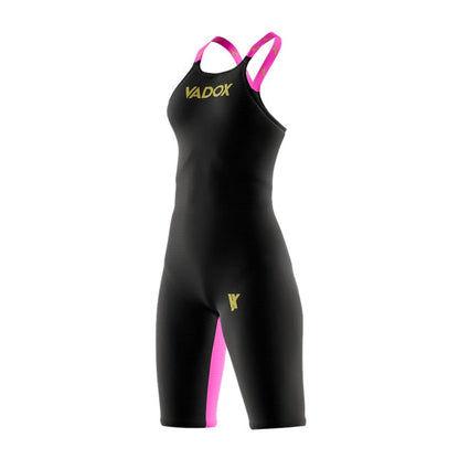 Traje de Baño Competición Mujer F14 Open Back Black-Pink Vadox
